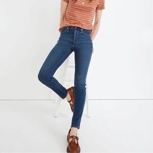 Madewell 9” High Rise Skinny Jeans Sz 25 Mid Blue Stretch Classic Jean